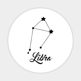 Libra - Black print Magnet